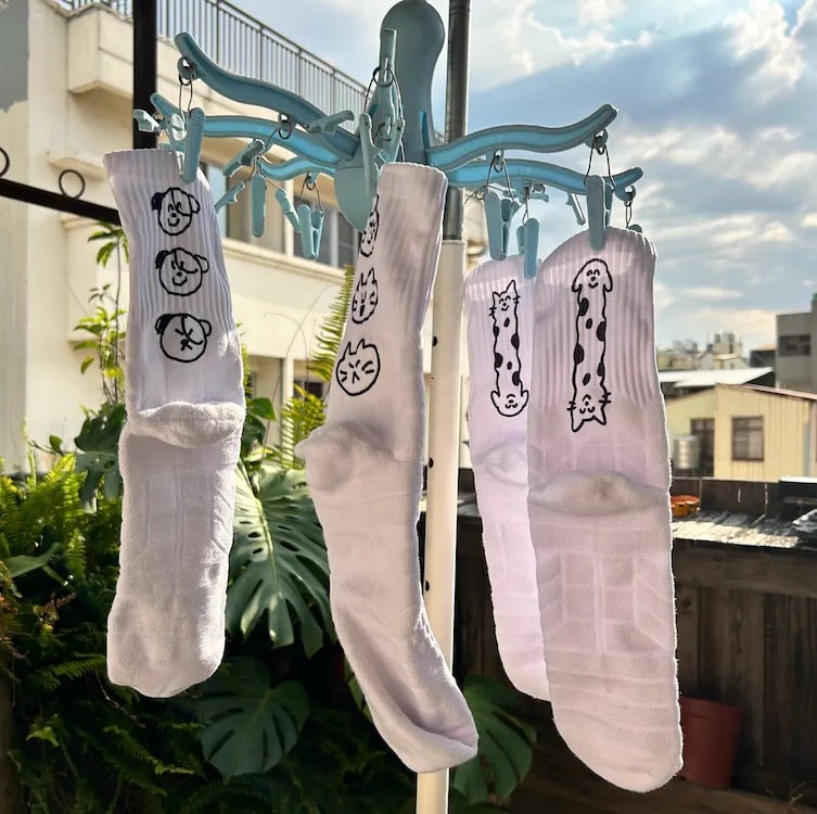 【貓貓狗狗襪 兩款入】這裡購買